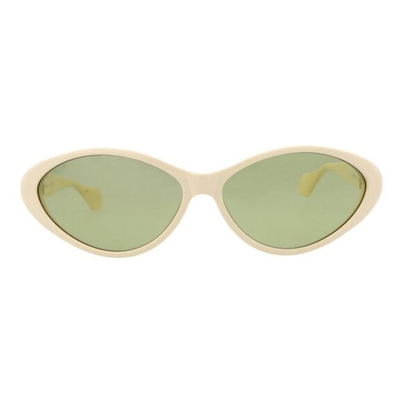 Gucci Womens Round/Oval Ivory Ivory Green Fashion Designer Eyewear - Picture 1 of 4